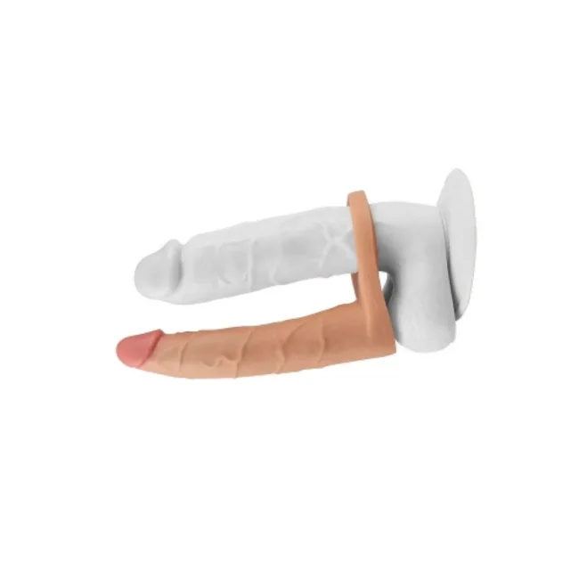 ANEL COMPANHEIRO CYBERSKIN 17,8 x 3CM COM VEIAS E 10 MODOS DE VIBRAÇÃO