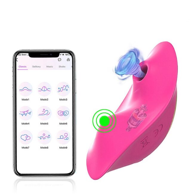 VIBRADOR DE CALCINHA COM CONTROLE VIA APLICATIVO A LONGA DISTANCIA ROXO