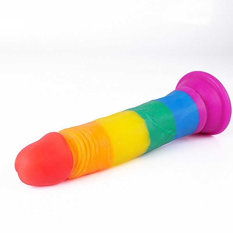 DILDO PENIS REALISTICO COM VENTOSA COLORIDO 18,5X3,5CM - Imagem 6