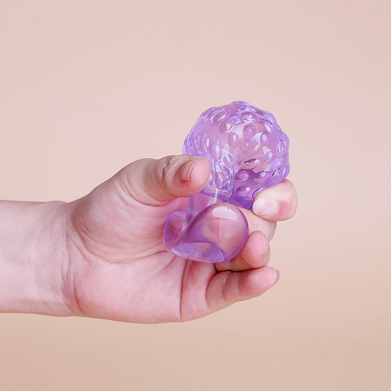 PLUG ANAL EM SILICONE COM TEXTURA DE BOLINHA CORES - Imagem 4