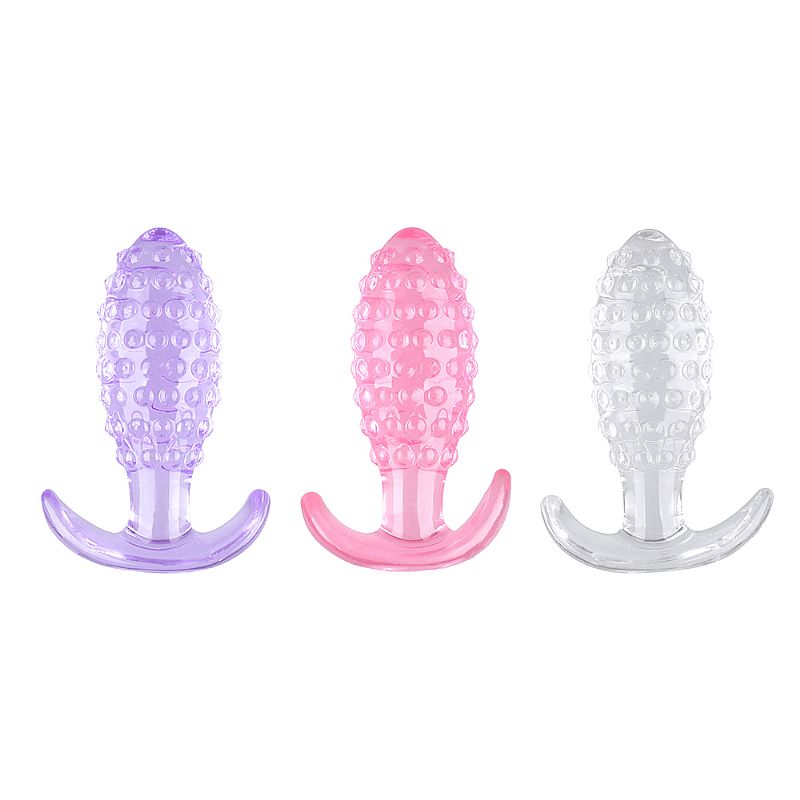 PLUG ANAL EM SILICONE COM TEXTURA DE BOLINHA CORES