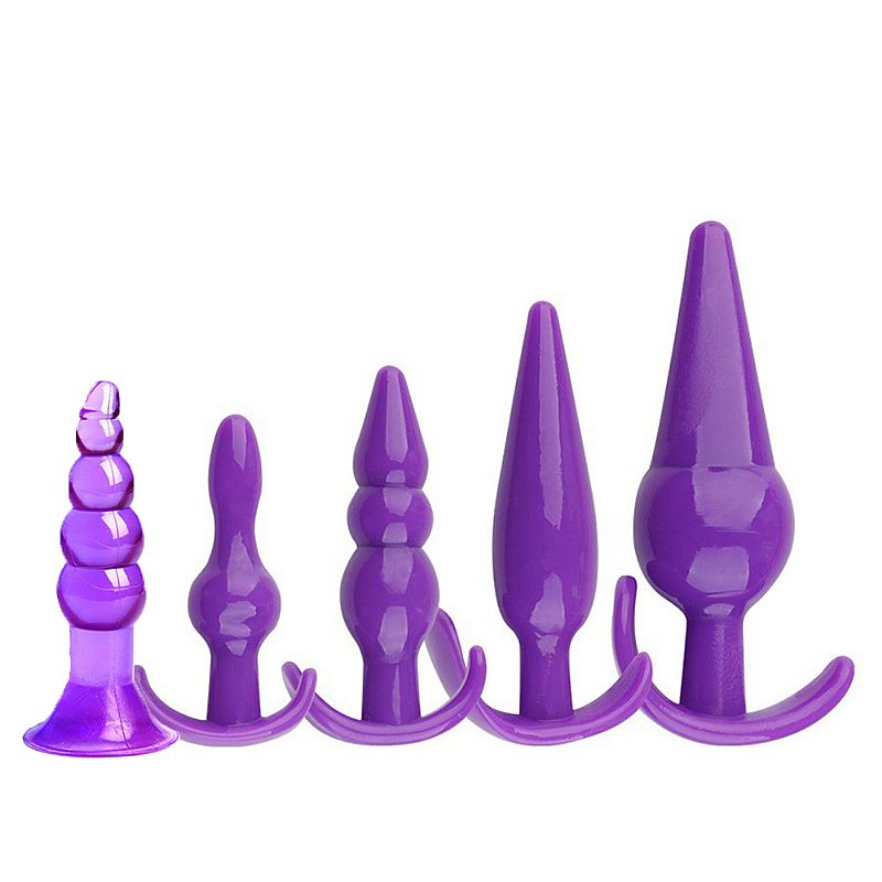 KIT PLUG ANAL 5 PEÇAS SILICONE FLEXIVEL - Imagem 3