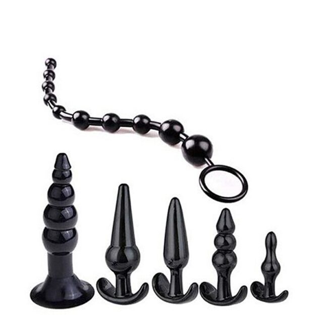 KIT PLUG ANAL 6 PEÇAS SILICONE FLEXIVEL