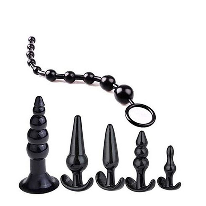 KIT PLUG ANAL 6 PEÇAS SILICONE FLEXIVEL