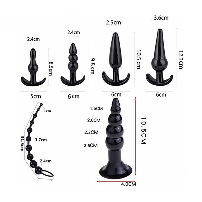 KIT PLUG ANAL 6 PEÇAS SILICONE FLEXIVEL - Imagem 3