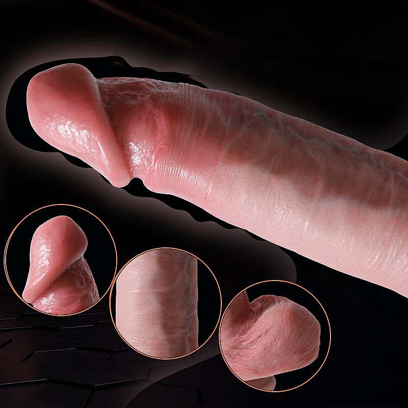 PROTESE REALISTICO EM SILICONE LÍQUIDO COM VAI E VEM ROTATIVO COM AQUECIMENTO 22,5X4,0CM - Imagem 3