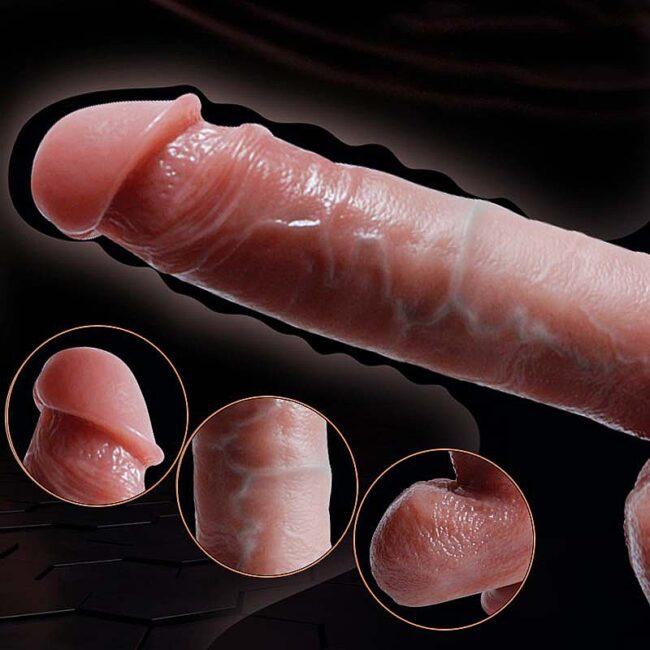 PROTESE REALISTICO EM SILICONE LÍQUIDO COM VAI E VEM AQUECIMENTO COM CONTROLE 20,5X4,0CM