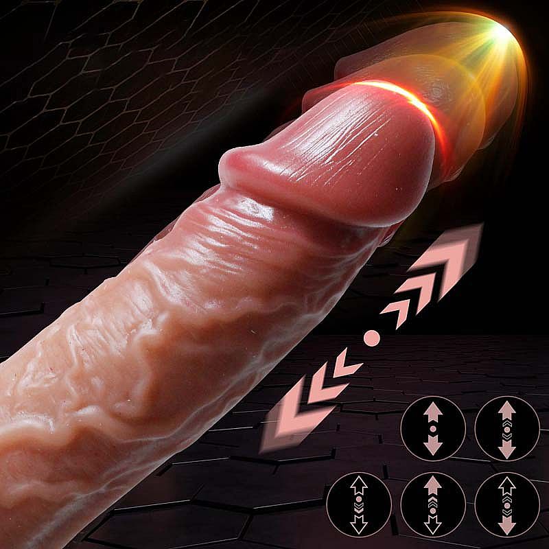 PROTESE REALISTICA COM VAI E VEM ROTAÇÃO COM AQUECIMENTO CONTROLE APP 20,5X3,8CM - Imagem 2