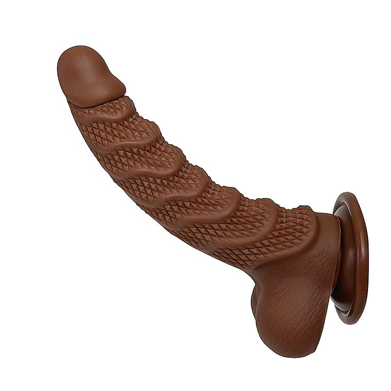DILDO PENIS REALISTICO COM VENTOSA COM SALIENCIAS ESTIMULADORAS - Imagem 2
