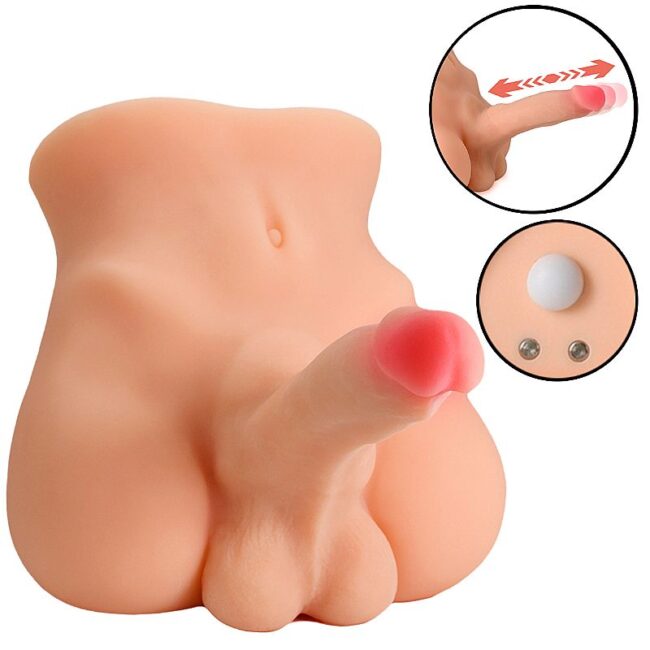 HOMEM MEIO CORPO CYBERSKIN PENIS ANUS COM VAI E VEM