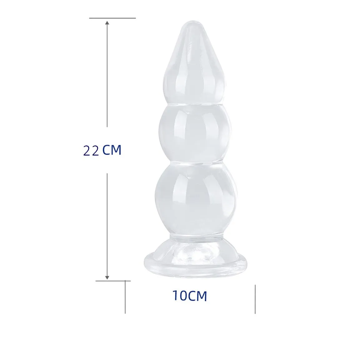 PLUG ANAL ESCALONADO EM SILICONE COM VENTOSA 22x10CM - Imagem 2